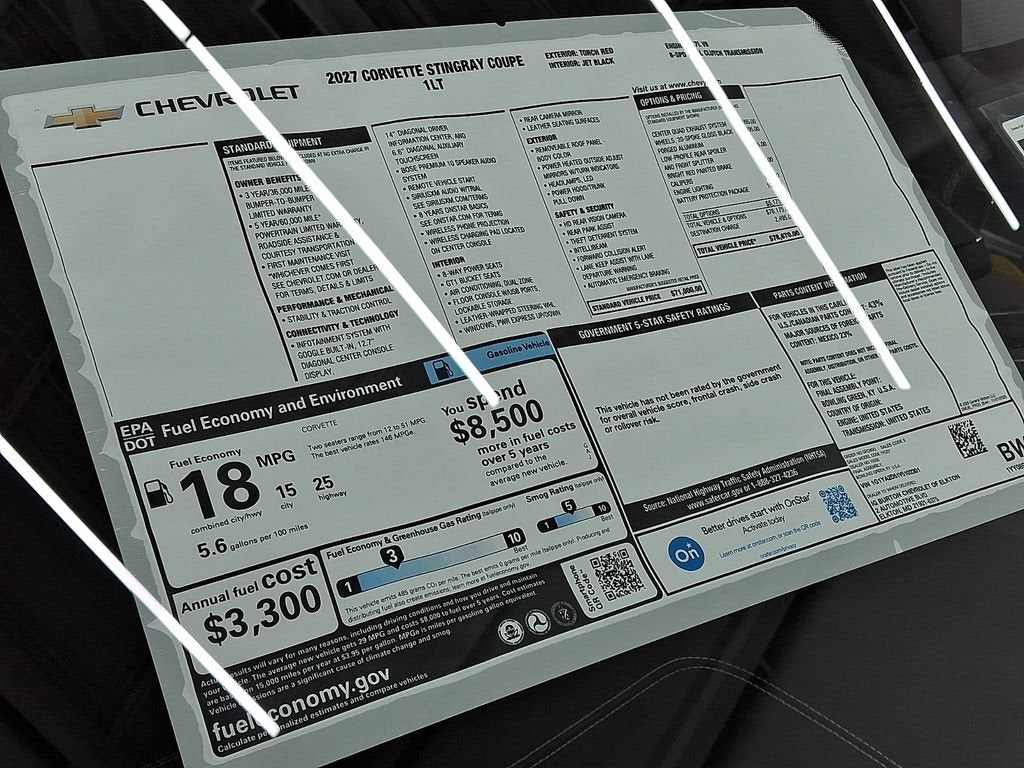 2027 Chevrolet Corvette Stingray 1LT