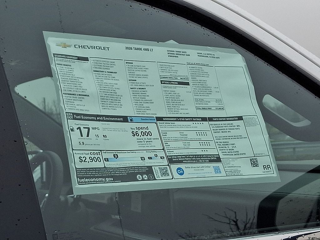 2026 Chevrolet Tahoe LT