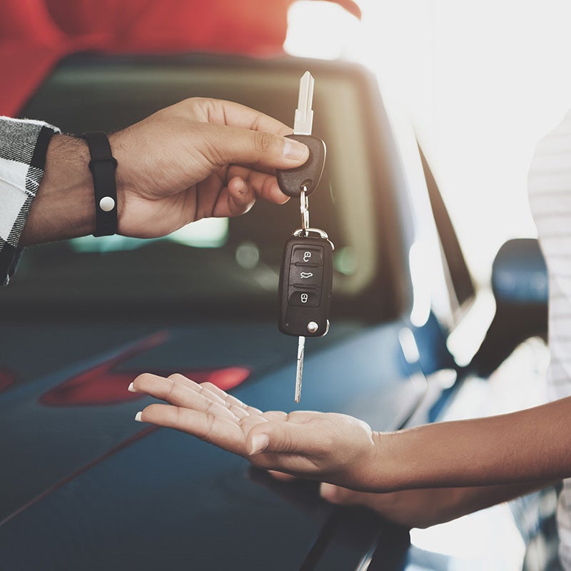 i.g. Burton Chevrolet of Berlin in Berlin MD customer receiving new keys
